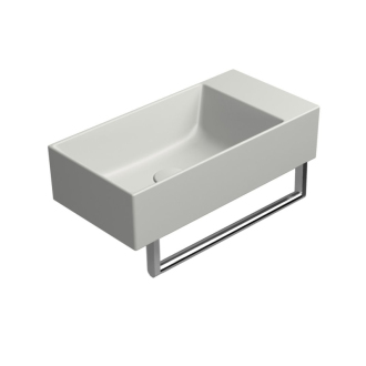 KUBE X keramické umývadlo 50x25cm, bez otvoru, pravé/ľavé, cenere mat 94869017