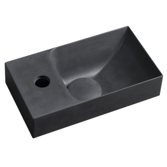 PICCOLINO betónové umývadlo 30,8x17cm, batéria vľavo, antracit PK30016