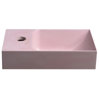 PICCOLINO betónové umývadlo 30,8x17cm, batéria vľavo, ružová PK30021