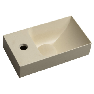 PICCOLINO betónové umývadlo 30,8x17cm, batéria vľavo, žltá PK30022