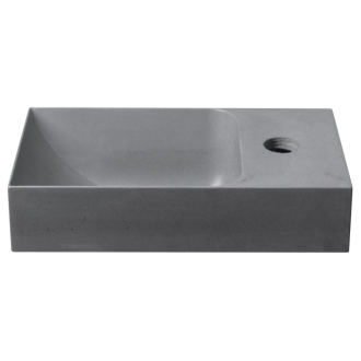 PICCOLINO betónové umývadlo 30,8x17cm, batéria vpravo, sivá PK30517