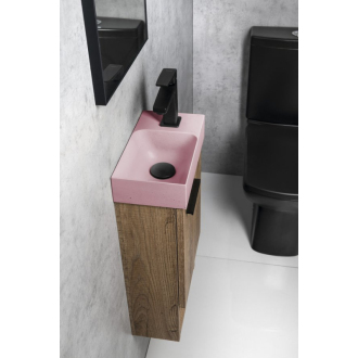 PICCOLINO betónové umývadlo 30,8x17cm, batéria vpravo, ružová PK30521