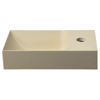 PICCOLINO betónové umývadlo 30,8x17cm, batéria vpravo, žltá PK30522