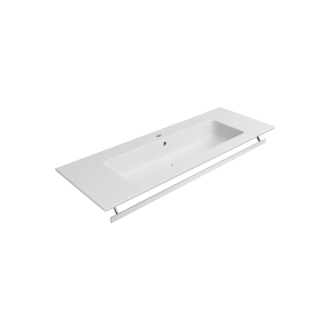 PURA keramické umývadlo Slim 122x46cm, biela mat 8887109