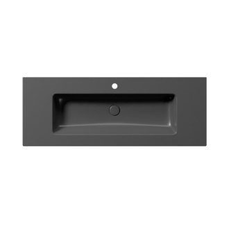 PURA keramické umývadlo Slim 122x46cm, čierna mat 8887126