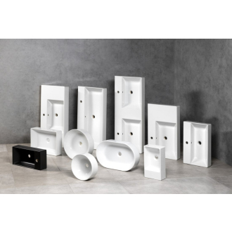 KUBE X keramické umývadlo 60x47cm, brúsená spodná hrana, 3 otvory, biela mat 94319309