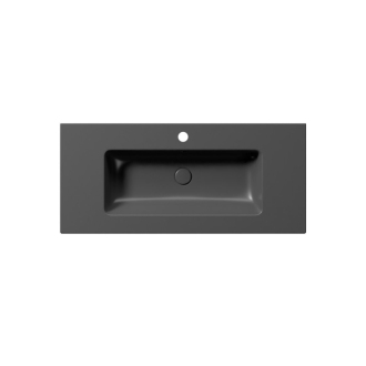 PURA keramické umývadlo Slim 102x46cm, čierna mat 8886126