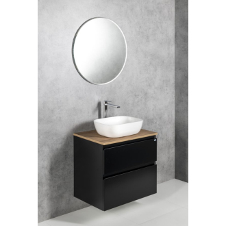 ALTAIR skrinka s doskou 68 cm, čierna mat/dub emporio AI670-01