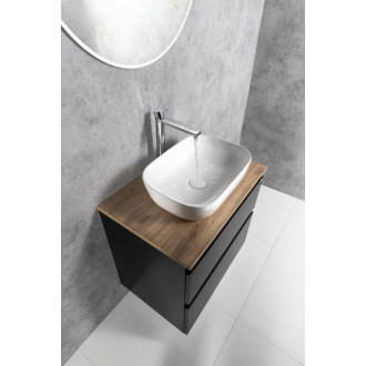 ALTAIR skrinka s doskou 68 cm, čierna mat/dub emporio AI670-01