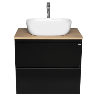 ALTAIR skrinka s doskou 68 cm, čierna mat/dub emporio AI670-01