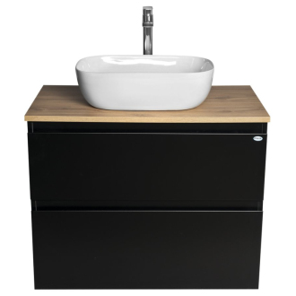 ALTAIR skrinka s doskou 78,5 cm, čierna mat/dub emporio AI680-01