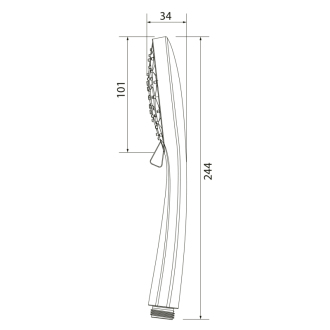 Ručná masážna sprcha, 4 režimy sprchovania, priemer 101mm, ABS/čierna mat 1204-02B