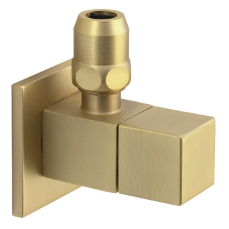 Rohový ventil hranatý, 1/2&quot;x3/8&quot;, zlato mat SL219