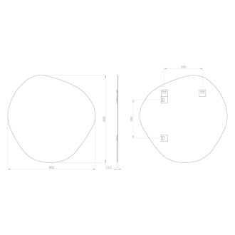 STEN zrkadlo 80x80cm NA285