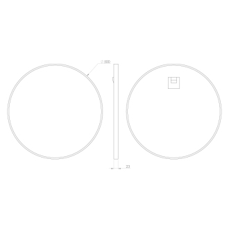 NOTION SLIM okrúhle zrkadlo v ráme ? 50cm, čierna mat NT500