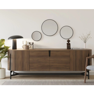 NOTION SLIM okrúhle zrkadlo v ráme ? 40cm, čierna mat NT400