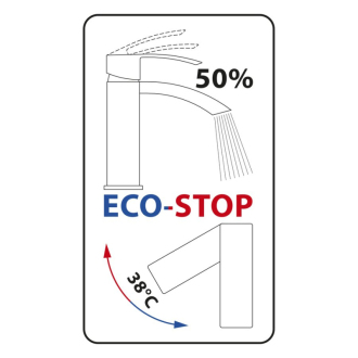 VIENNA stojanková umývadlová batéria s výpustou, ECO karatuša, chróm VO002-01