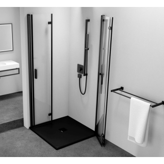 ZOOM BLACK štvorcový sprchovací kút 900x900mm, rohový vstup ZL4915BL-02