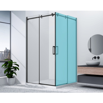 DRAGON BLACK sprchové posuvné dvere rohový vstup 900 mm, číre sklo GD4290B