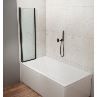 WILA vaňová zástena 900x1400 mm skladacia, čierna, číre sklo AQ5742B