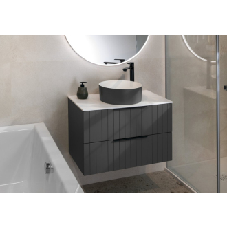 THIN umývadlo na dosku, Rockstone, ? 38 cm, carina/biela mat WN548-41