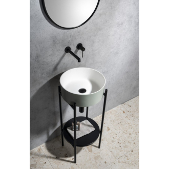 THIN umývadlo na dosku, Rockstone, ? 38 cm, verde/biela mat WN548-44