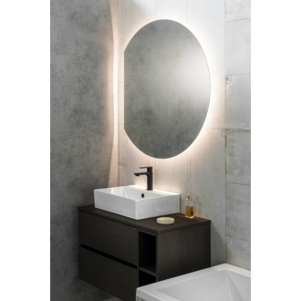 DARA CUT zrkadlo s LED podsvietením 20W, ? 100x90cm, vykurovacia fólia 30562CI