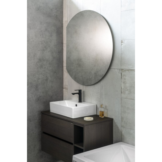 DARA CUT zrkadlo s LED podsvietením 20W, ? 100x90cm, vykurovacia fólia 30562CI