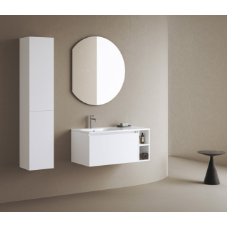 DARA CUT zrkadlo s LED podsvietením 20W, ? 100x90cm, vykurovacia fólia 30562CI