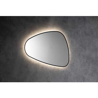 ELENA zrkadlo s LED podsvietením 20W, 68x96cm, čierna mat 30574CI