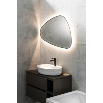 ELENA zrkadlo s LED podsvietením 20W, 68x96cm, čierna mat 30574CI