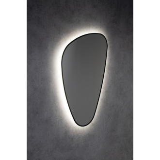 ELENA zrkadlo s LED podsvietením 20W, 68x96cm, čierna mat 30574CI