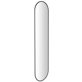 SHARON LONG oválne zrkadlo s LED podsvietením 35x150cm, čierna mat 30595CI