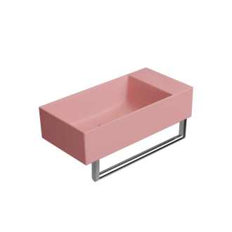 KUBE X keramické umývadlo 50x25cm, bez otvoru, pravé/ľavé, blush mat 9486024
