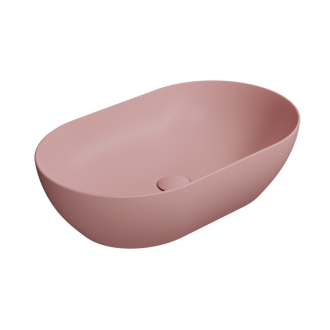 PURA keramické umývadlo na dosku 60x37cm, blush mat 883424