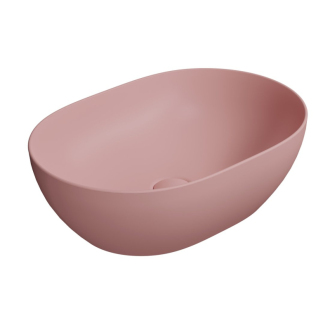 PURA keramické umývadlo na dosku, 50x35cm, blush mat 886024