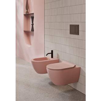 PURA závesná WC misa, Swirlflush, 36x55cm, blush dual-mat 881524