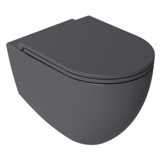 INFINITY závesná WC misa, Rimless, 36,5x53cm, antracit 10NF02004-2C