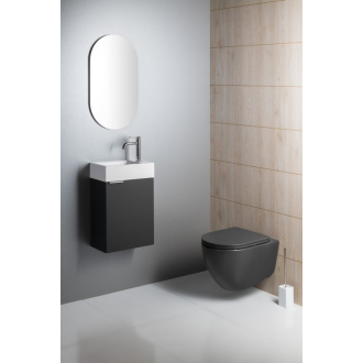 INFINITY závesná WC misa, Rimless, 36,5x53cm, antracit 10NF02004-2C