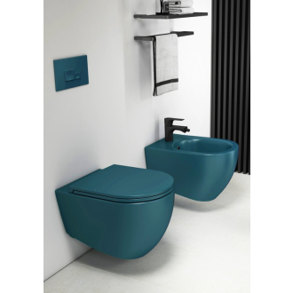 INFINITY závesná WC misa, Rimless, 36,5x53cm, zelená petrol 10NF02004-2P