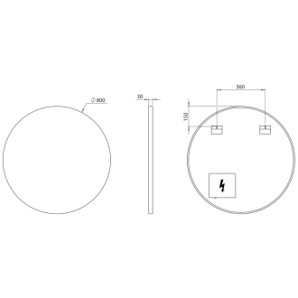 VELUR okrúhle zrkadlo s LED podsvietením ? 80cm VE080