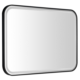 CETIS zrkadlo s LED osvetlením 100x70cm, čierna mat CT100