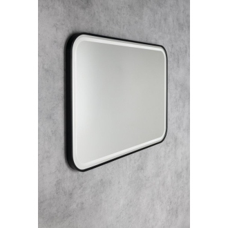 CETIS zrkadlo s LED osvetlením 100x70cm, čierna mat CT100
