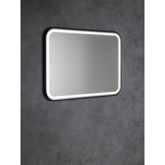 CETIS zrkadlo s LED osvetlením 100x70cm, čierna mat CT100