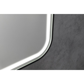 CETIS zrkadlo s LED osvetlením 100x70cm, čierna mat CT100