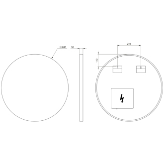 VELUR okrúhle zrkadlo s LED podsvietením ? 60cm VE060