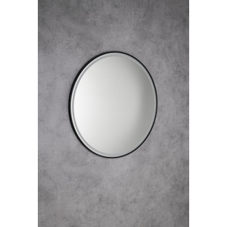 KADRIS okrúhle zrkadlo s LED osvetlením ? 80cm, čierna mat KD080