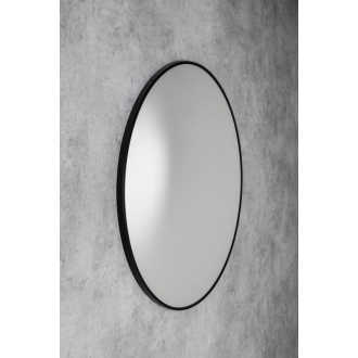AROWANA okrúhle zrkadlo v ráme ? 60cm, čierna mat AWB060