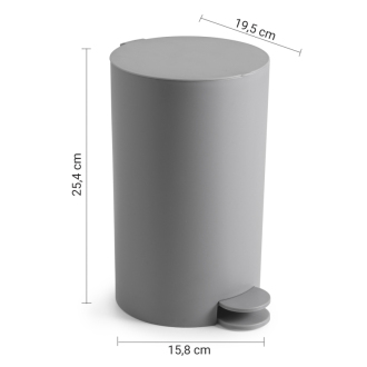 SHARON odpadkový kôš 3l, plast ABS, šedá SH0908