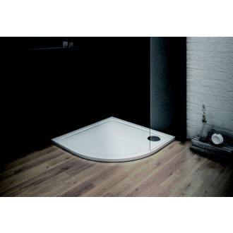KLARA - vanička z liateho mramoru, štvrťkruh 800x800x30 mm, R550, bez nôh , VANKCTVRT80